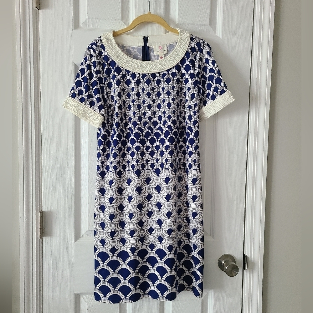 Julie Brown Pearl Emelished Collar Dress